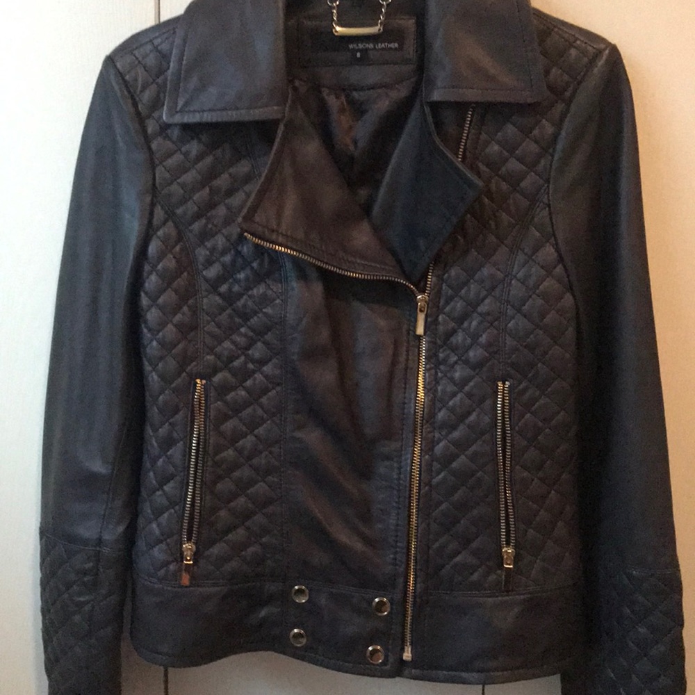 Leather jacket.